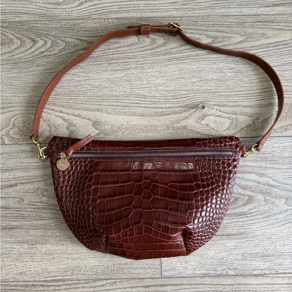 New with tags - Clare V - Grande Fanny - Brown Croc